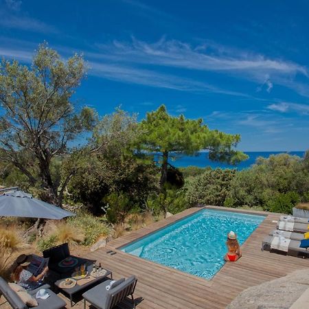 Villa Bodri, Maison En Pierre Avec Vue Mer Et Piscine Chauffee LʼÎle-Rousse Buitenkant foto