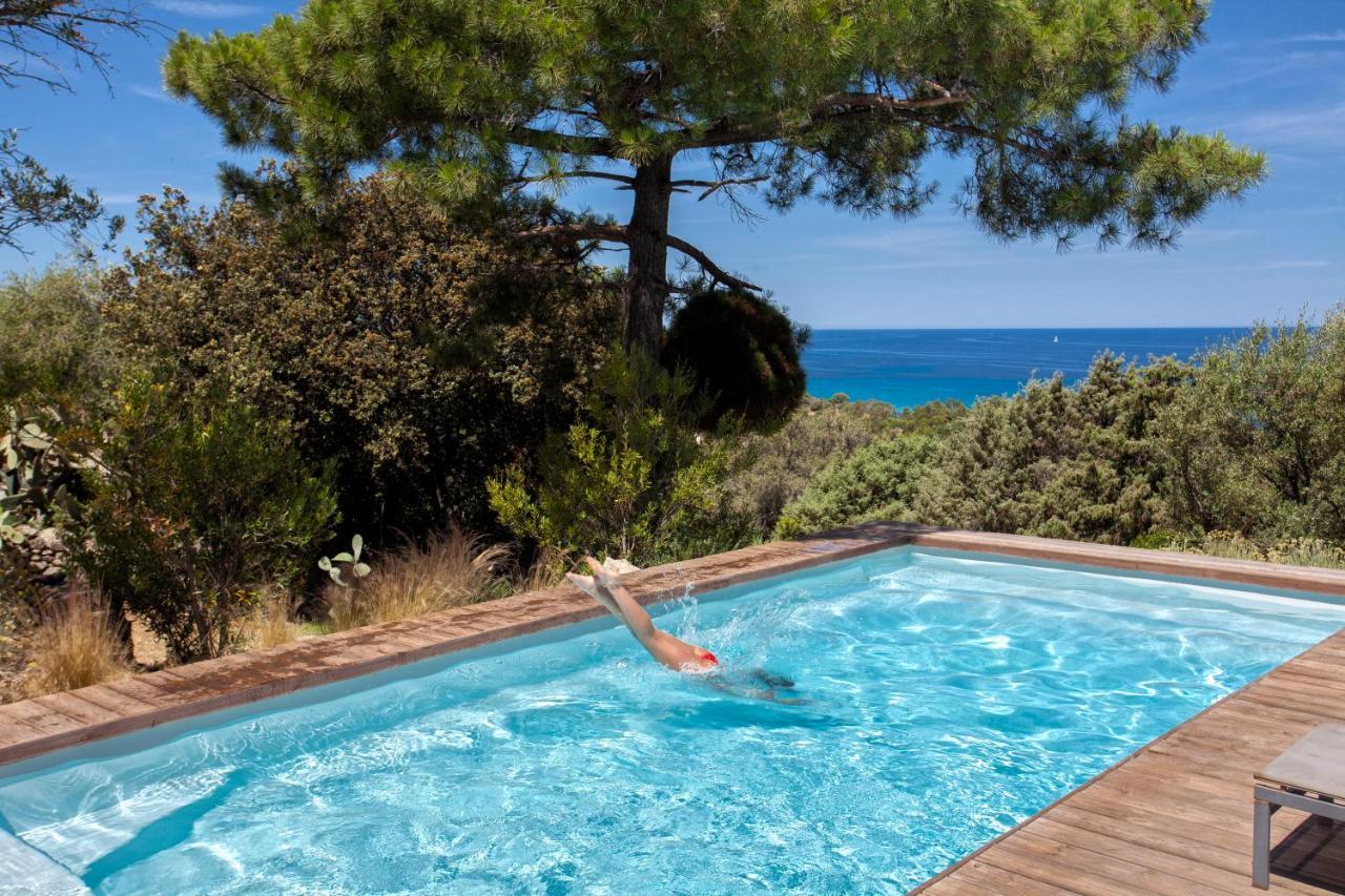 Villa Bodri, Maison En Pierre Avec Vue Mer Et Piscine Chauffee LʼÎle-Rousse Buitenkant foto