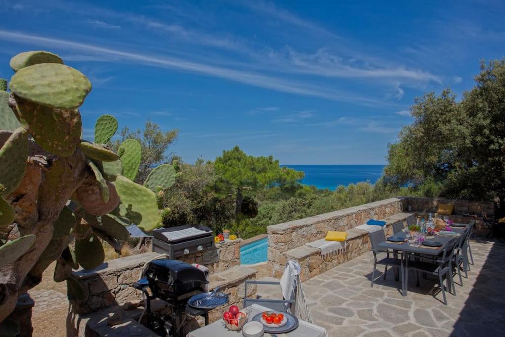 Villa Bodri, Maison En Pierre Avec Vue Mer Et Piscine Chauffee LʼÎle-Rousse Buitenkant foto