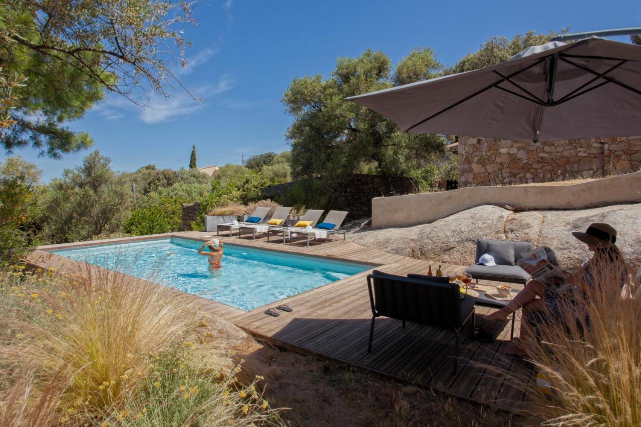 Villa Bodri, Maison En Pierre Avec Vue Mer Et Piscine Chauffee LʼÎle-Rousse Buitenkant foto
