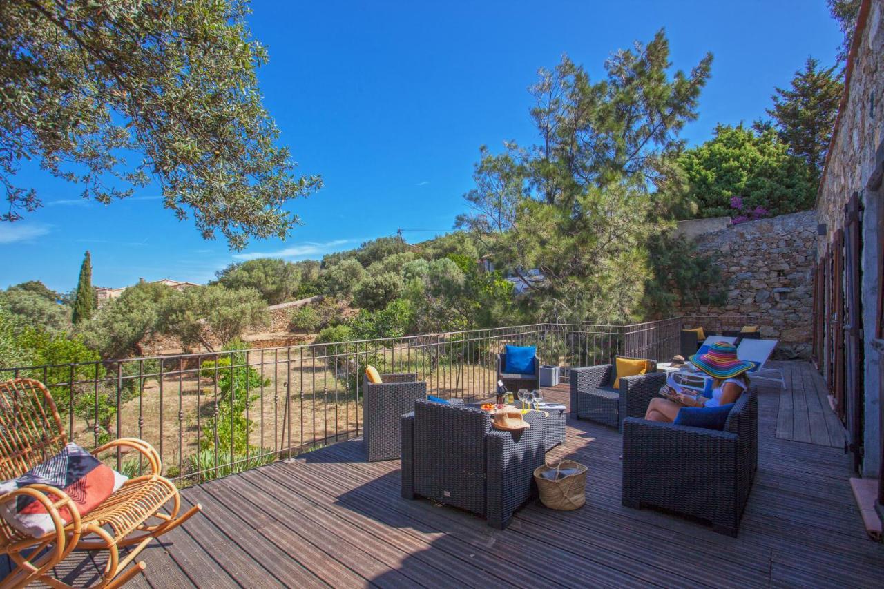 Villa Bodri, Maison En Pierre Avec Vue Mer Et Piscine Chauffee LʼÎle-Rousse Buitenkant foto