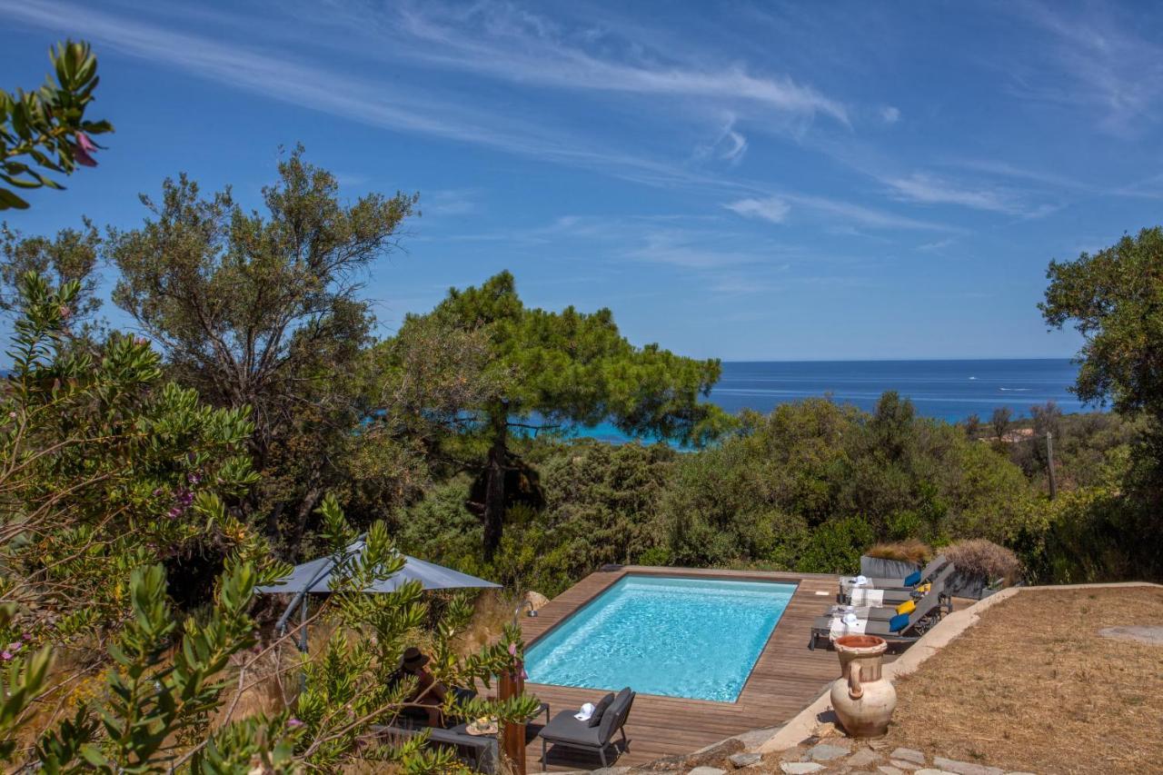 Villa Bodri, Maison En Pierre Avec Vue Mer Et Piscine Chauffee LʼÎle-Rousse Buitenkant foto