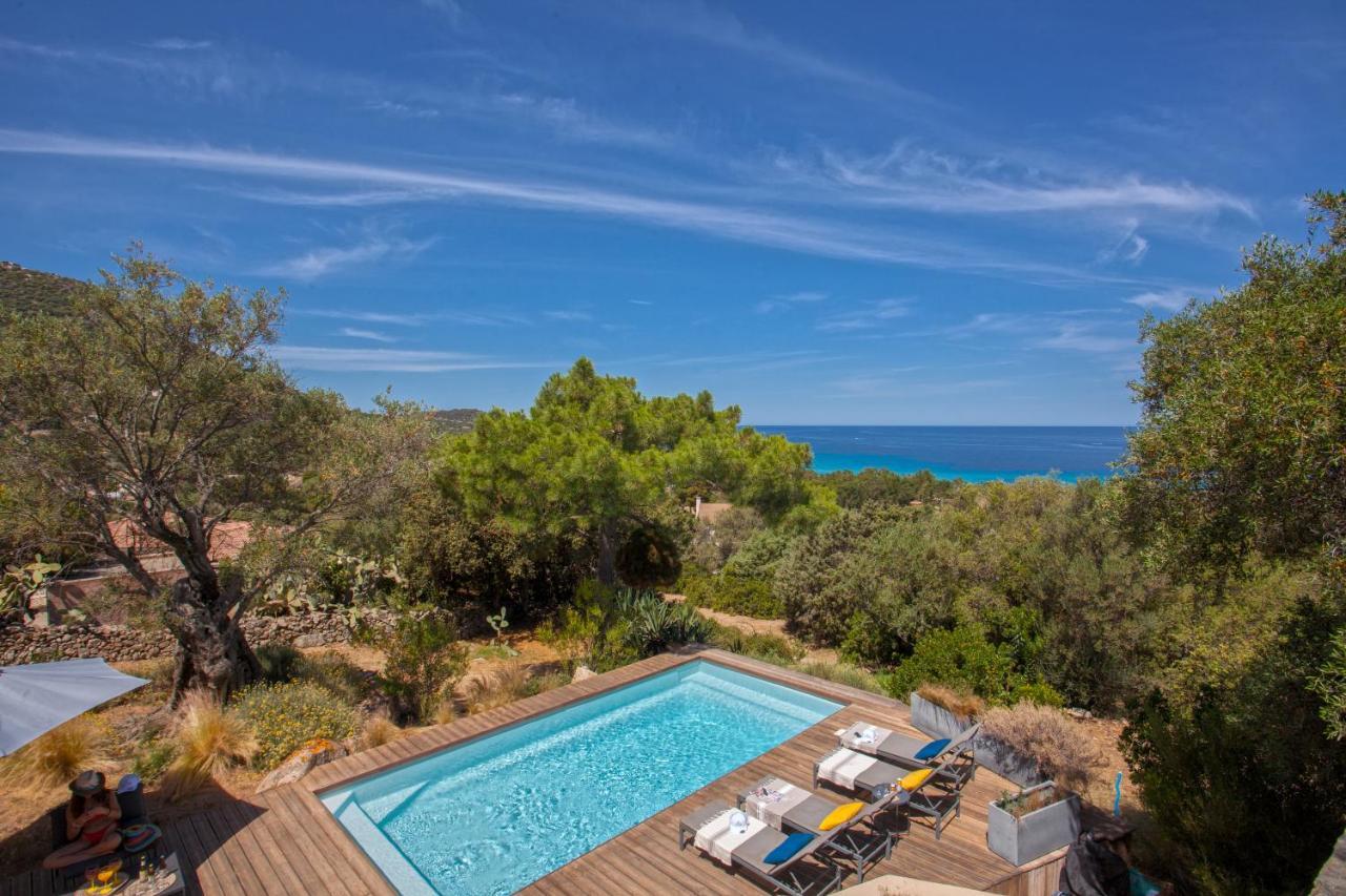 Villa Bodri, Maison En Pierre Avec Vue Mer Et Piscine Chauffee LʼÎle-Rousse Buitenkant foto